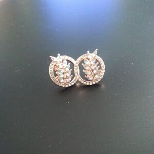 NWT Elegant Gold and Silver Leaf Earrings